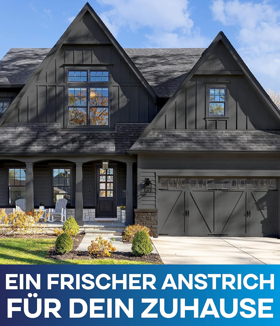 Plid® Fassadenfarbe Anthrazitgrau matt - hochwertige Farbe für Beton, Mauerwerk, Kellerwand, Fassade