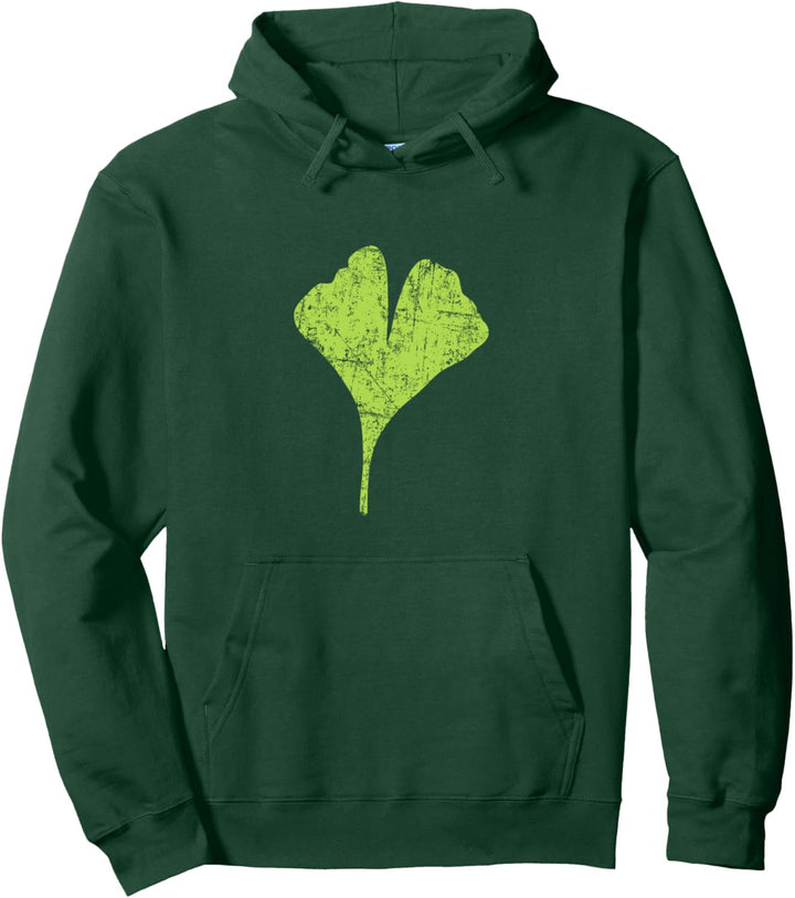 Gingkoblatt (Vintage Hellgrün) Gingko Pullover Hoodie
