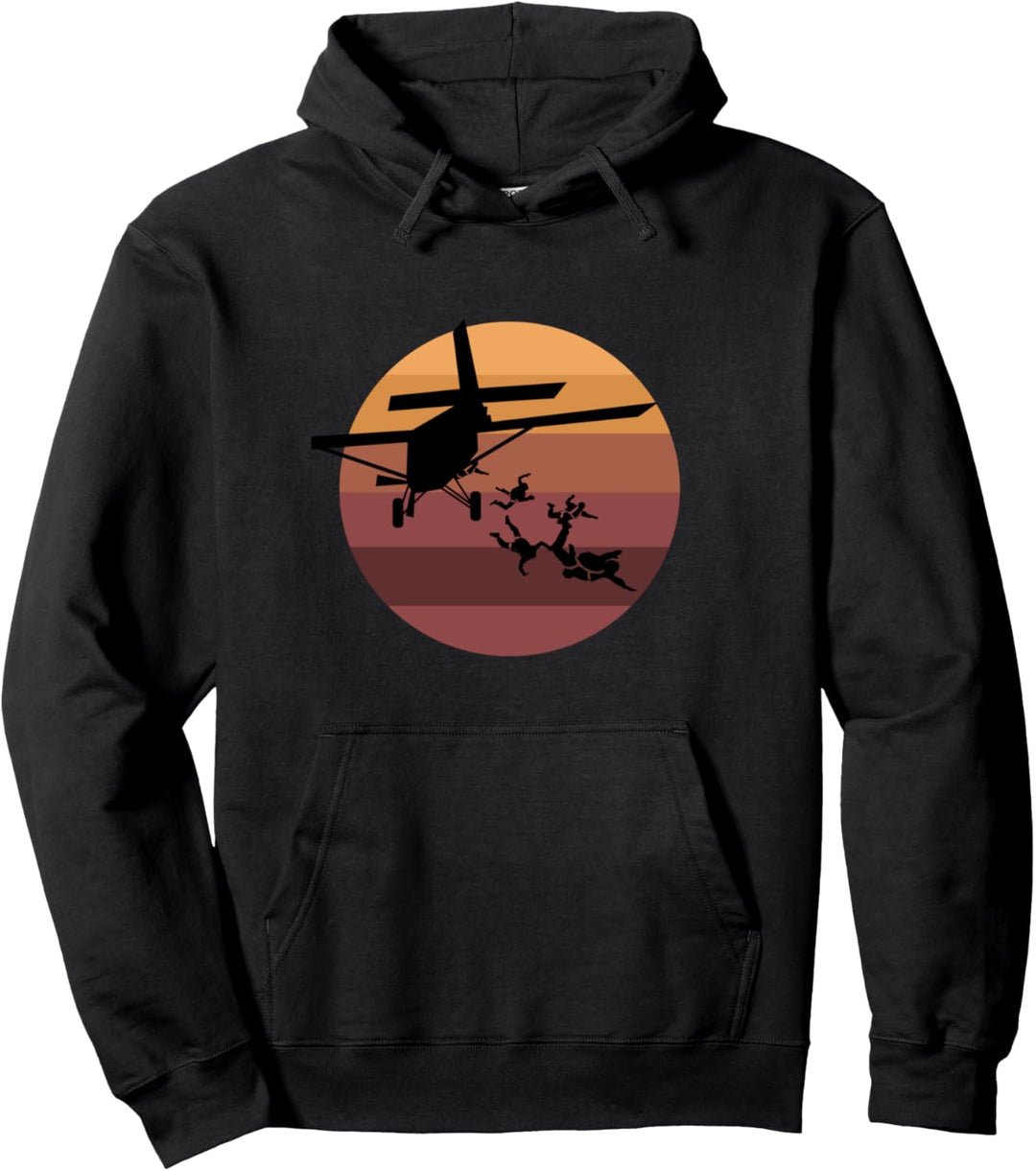 Vintage Skydiver Motiv I Fallschirm Skydiving Skydive Grafik Pullover Hoodie