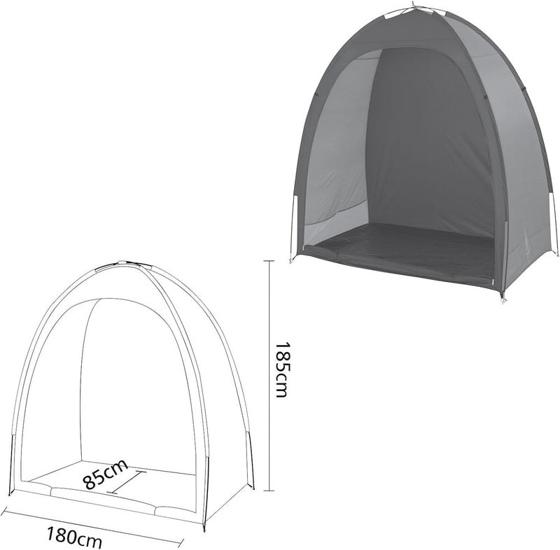 Bo-Camp Fahrradzelt Fahrrad Garage Beistellzelt Gerätezelt Lagerzelt Umkleide Zelt Camping