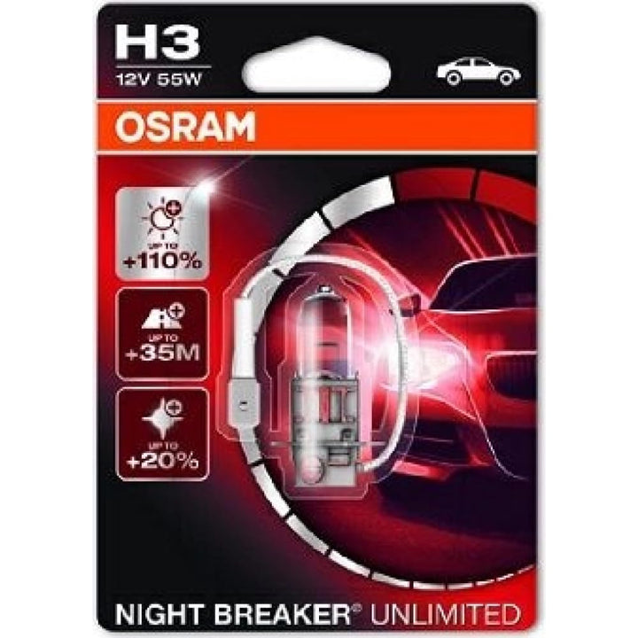 Osram NIGHT BREAKER UNLIMITED H3, 64151NBU-01B, 12V, Einzelblister
