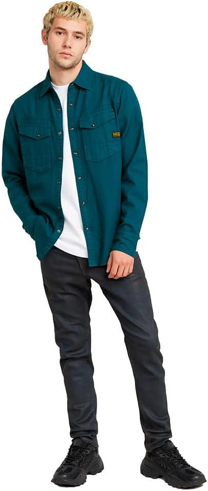 G-Star RAW Herren Dakota Slim Shirt S Blau (Nitro Gd D25223-d454-d150), S Blau (Nitro Gd D25223-d454