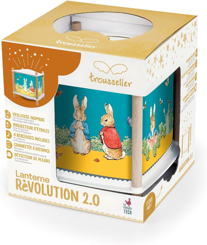 Trousselier 6260088 Magisches Nachtlicht mit Musik, Kinder Schlaflicht Peter Hase, Einschlafhilfe mi