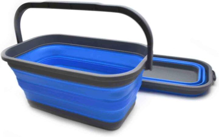 SAMMART 11.6L Set of 2 Collapsible Bucket (Blau, 2) Blau 2, Blau 2