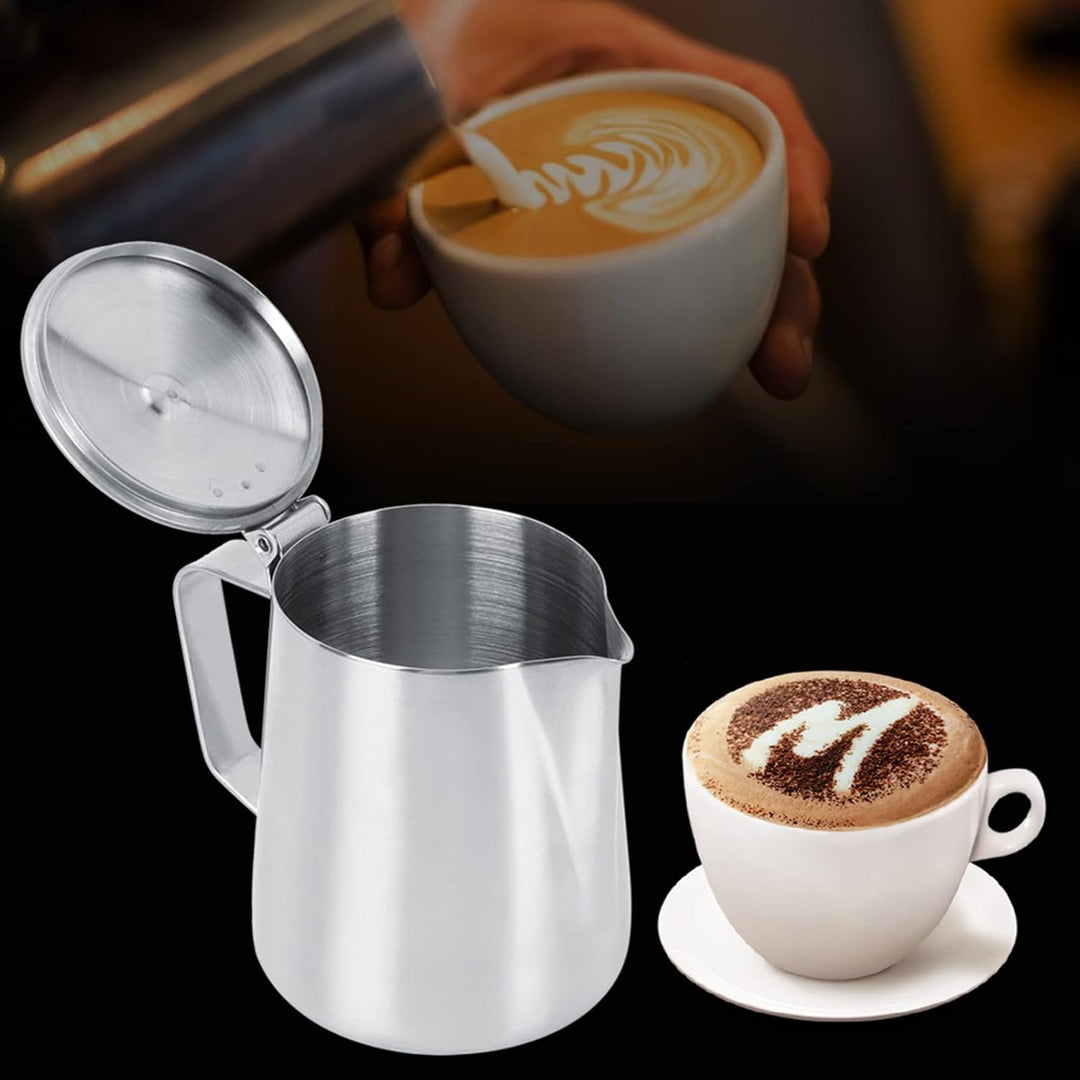 Tasse ziehen,350ml Espresso Steaming Pitchers Edelstahl Milch Craft Kaffee Latte Schaum Art Krug Kru