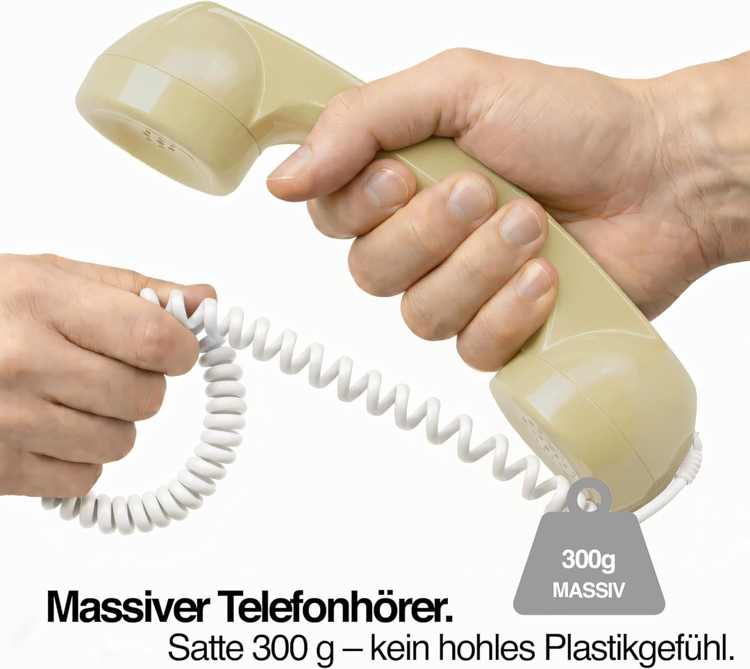 Opis 60s Micro - Retro Handyhörer für Android Smartphones, Tablets, Notebooks und Handys in der Form