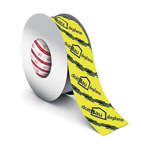 4x doitBau deplann Profi Dampfsperrklebeband gelb 50mm x 25m - Hochleistungsklebeband für Dampfsperr