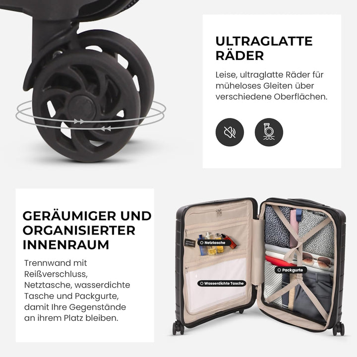 Aerolite Erweiterbar 55x40x20cm auf 55x40x23 cm Lufthansa Eurowings Condor Wizz Air Priorität und me