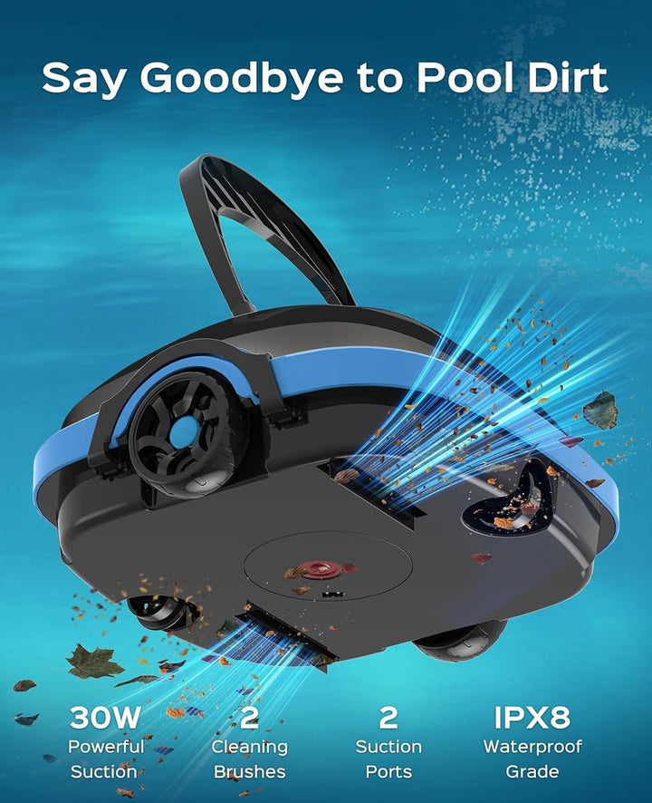 WYBOT Osprey 200 Poolroboter Akku Kabellos Poolsauger Roboter mit Dual Antriebsmotoren,180μm Filtrat
