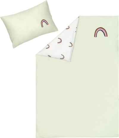 LÄSSIG Kinder Bettwäsche Set aus Bio Baumwolle GOTS zertifiziert 2-teilig/Bedding Set Rainbow milky/