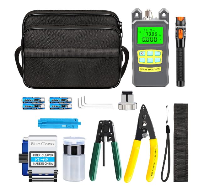 Glasfaser Werkzeug Set, 15 in 1 FTTH Tool kit FTTH Glasfaser Tool Kit Faseroptik FTTH Tool Kit Faser
