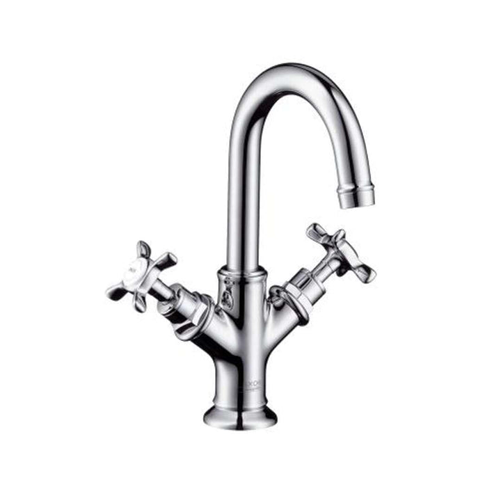 AXOR Wasserhahn Montreux 2-Griff Waschtischarmatur, Auslauf Höhe 160mm mit Zugstangen-Ablaufgarnitur