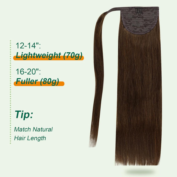 Easyouth Zopf Echthaar Extensions Braun Zopf Haarverlangerung Remy Echthaar Ponytail Extensions Dunk