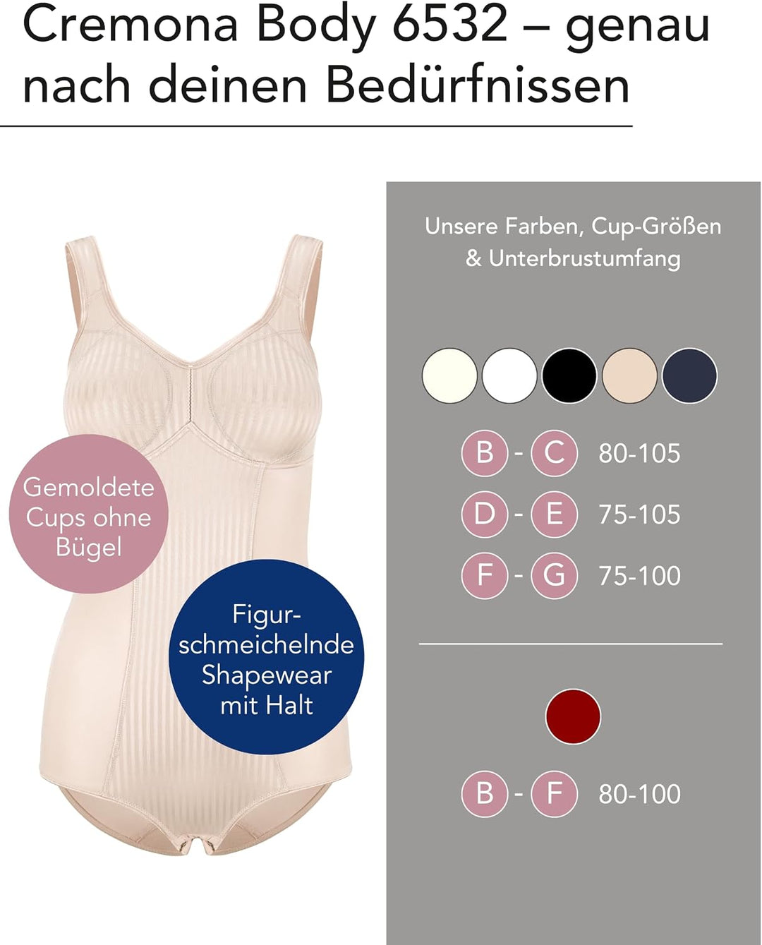 Susa Damen Cremona BH 105E Nude, 105E Nude