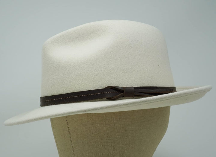 The Stoker – leichte breite Krempe – wasserabweisend – Fedora Trilby Style Filzhut XS Roh, XS Roh