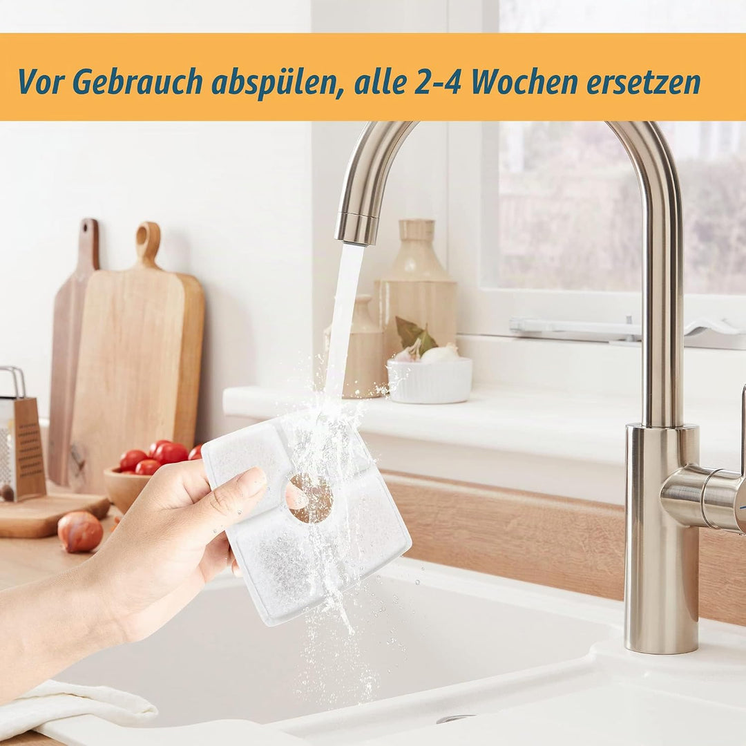 Katzenbrunnen Filter Set, 8 Stück Katzenbrunnen Filter mit 4 Stück Schwammfilter für Katzenbrunnen,