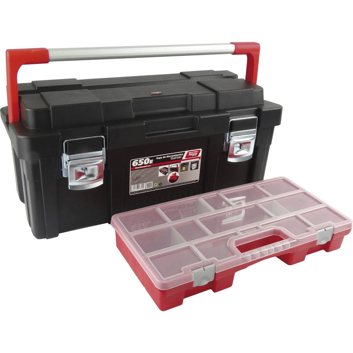 Tayg 173004 Werkzeugkasten aus Kunststoff-Aluminium Nr.650-E Sortimentkoffer Nr. 650-E Alu/PP mit Bo