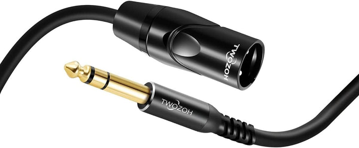 Twozoh XLR auf Klinke 6,3 10M, XLR Stecker auf TRS 6,35 mm Stereo Gitarrenkabel (Profesional/Hifi) 1