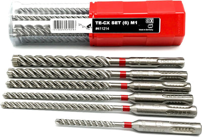 HILTI 7613023579243 Original TE-CX Set (6) M1 Bohrersatz SDS Plus 5-12mm Bohrer für Beton, 6