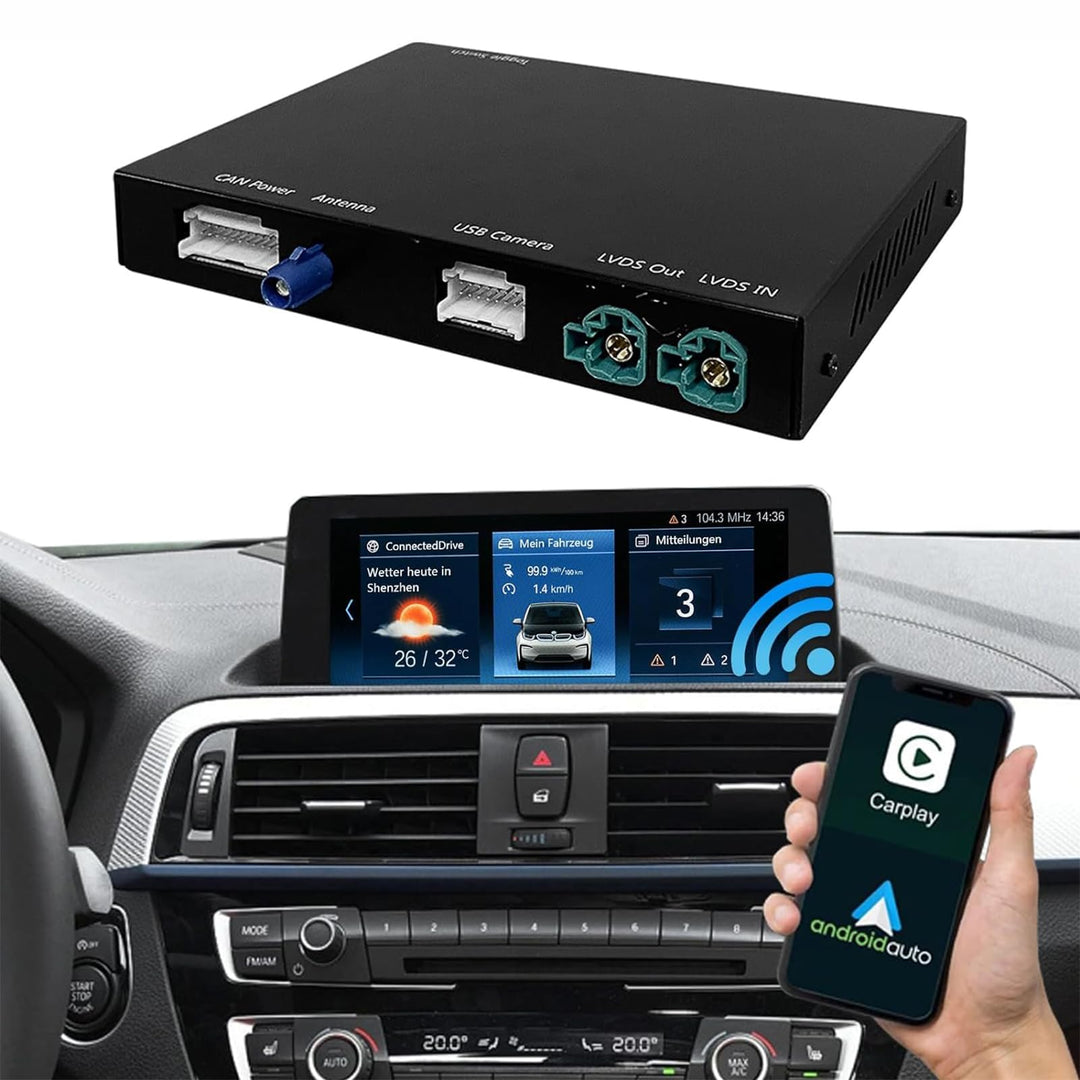 Road Top Wireless Carplay Android Auto für BMW 1 2 3 4 5 6 7 M3 M4 M5 X1 X2 X3 X4 X5 X6 2017-2020 Ja