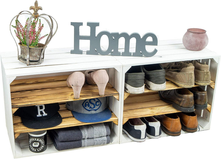 3 x Schuhschrank Schuhregal Weinregal Weinschrank Schuhschrank für 18 Paar Schuhe als Schuhständer S