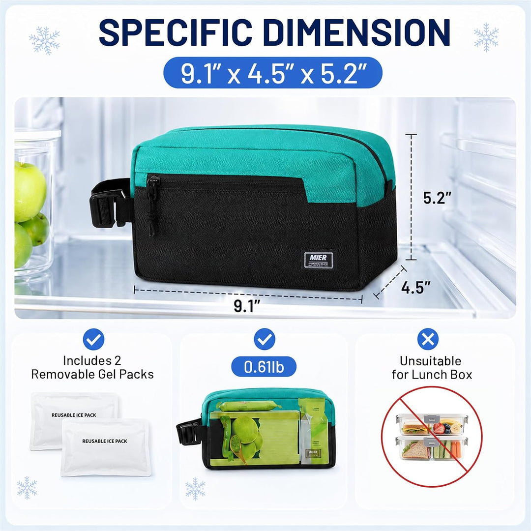 MIER Lunch Tasche Gefrierbare Kühltasche SnackboxKleine gefrierfähige Mini-Kühltasche mit Isolierung