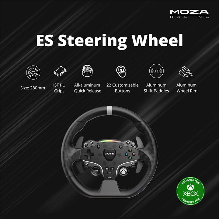 MOZA R3 Bundle Lenkrad Simulator PC mit Direktantrieb Basis 3,9 Nm, Lenkrad Xbox Series X | S und Xb