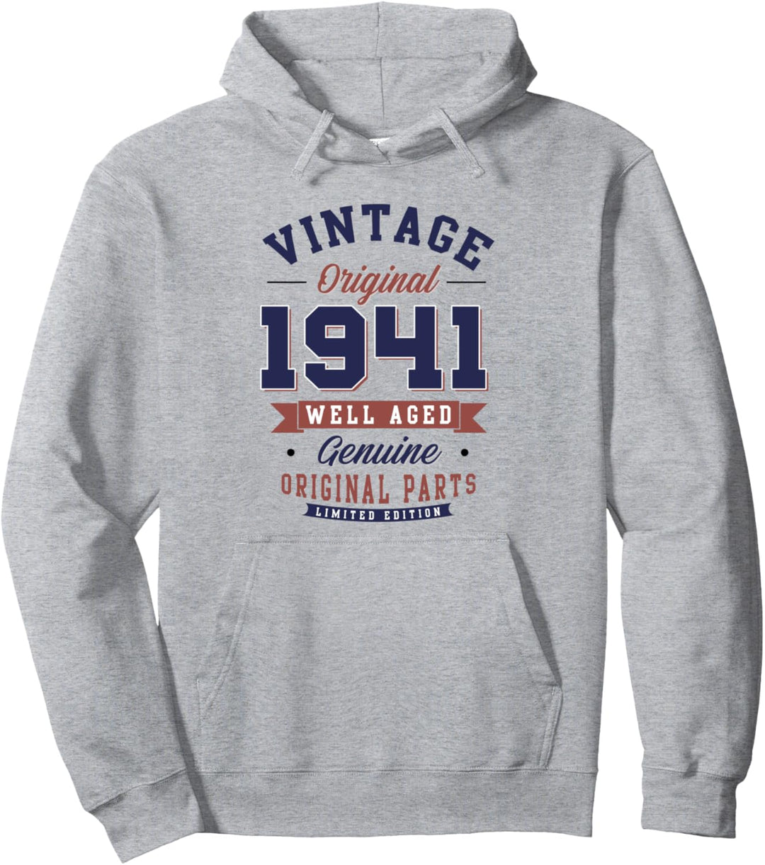 80. Geburtstagsgeschenk Vintage 1941 Im Alter von 80 Jahren Pullover Hoodie