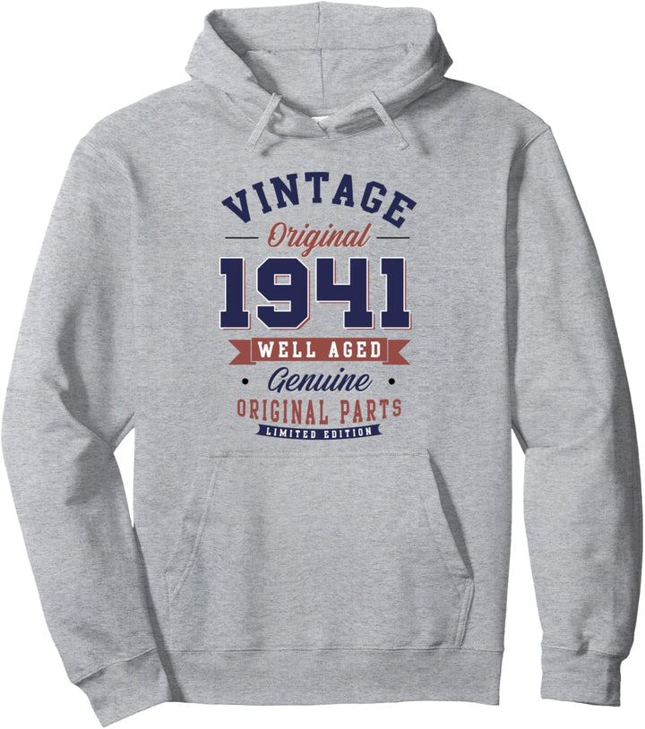 80. Geburtstagsgeschenk Vintage 1941 Im Alter von 80 Jahren Pullover Hoodie