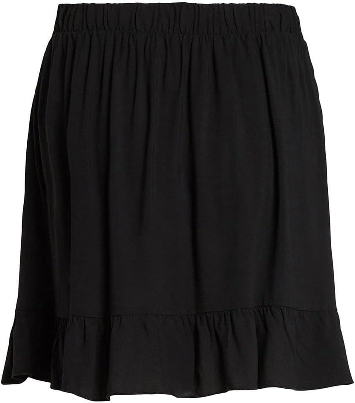 Vila Damen Vipaya Wrap Hw Short Skirt/Su-Noos Rock 36 Schwarz, 36 Schwarz