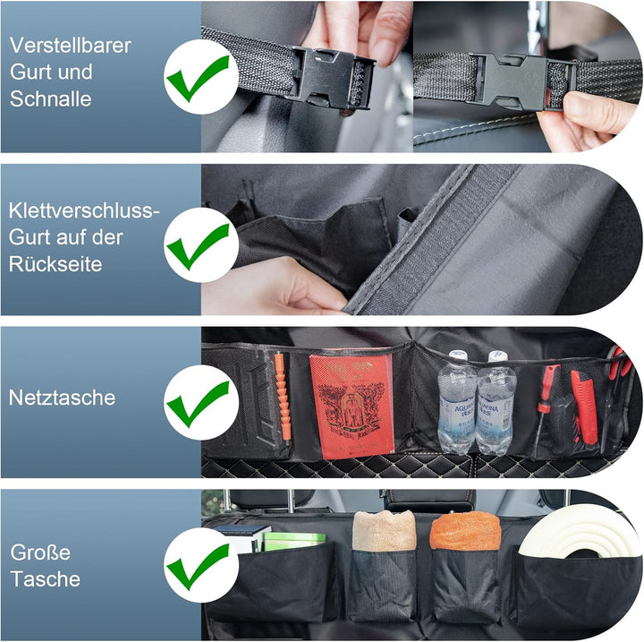 Auto Organizer – Praktische Kofferraumtasche mit 8 Fächern für mehr Ordnung im SUV