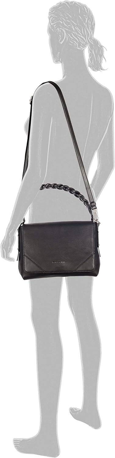 TOM TAILOR Damen Bags Wendy Umhängetasche Umschlagtasche Mittelgross Cognac Braun Schwarz, Schwarz