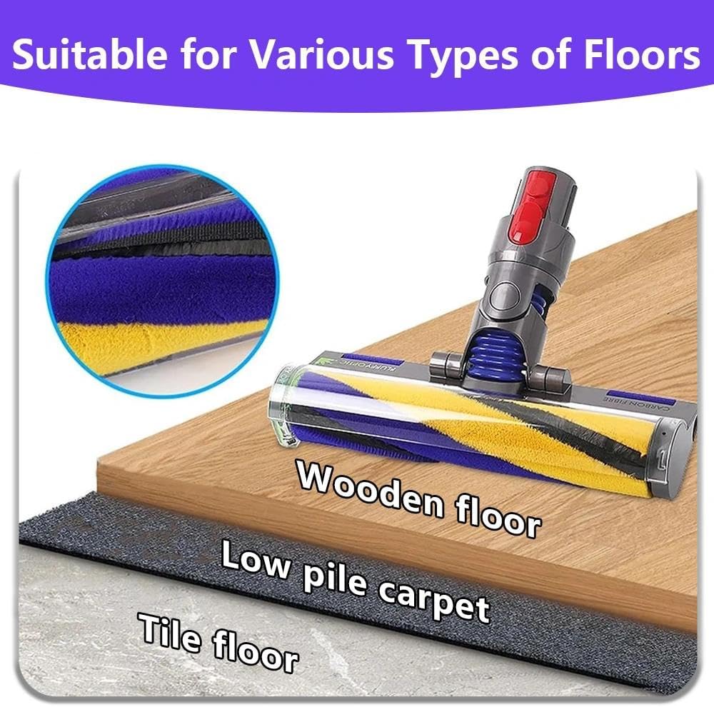 Softwalze Düse für Dyson V7 V8 V10 V11 V15 SV10 SV11 SV12 SV14 SV15 SV22 Staubsauger, Elektrischer L