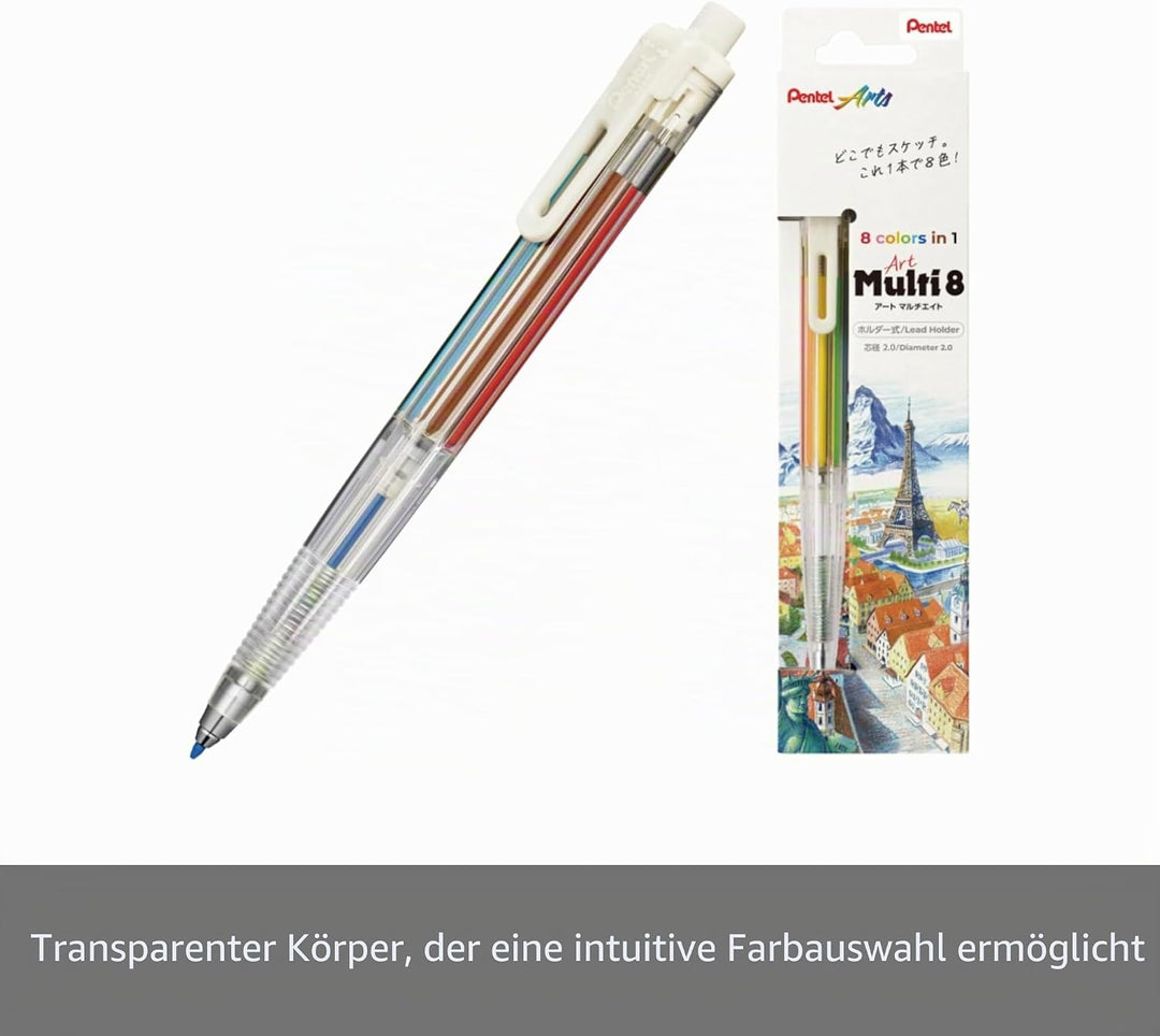 Pentel XPH804 Art Multi 8 Color Core 8 Haupteinheit Art Multi 8, Haupteinheit Art Multi 8