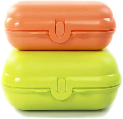 Tupperware to Go Twinset Grösse 3 Limette + Grösse 2 dunkelorange 37136