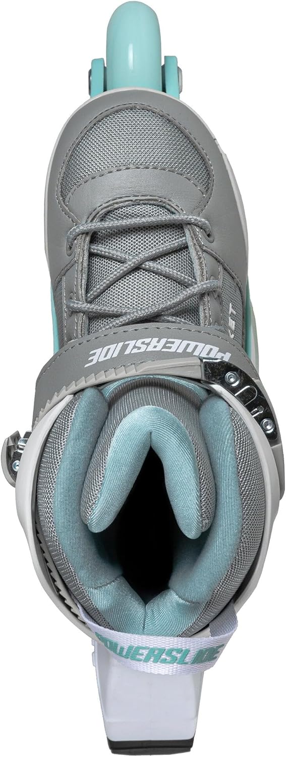 Powerslide Inline Skates Rocket Grey, grössenverstellbar, Grau/Grün für Kinder, ABEC 7 Pro Kugellage