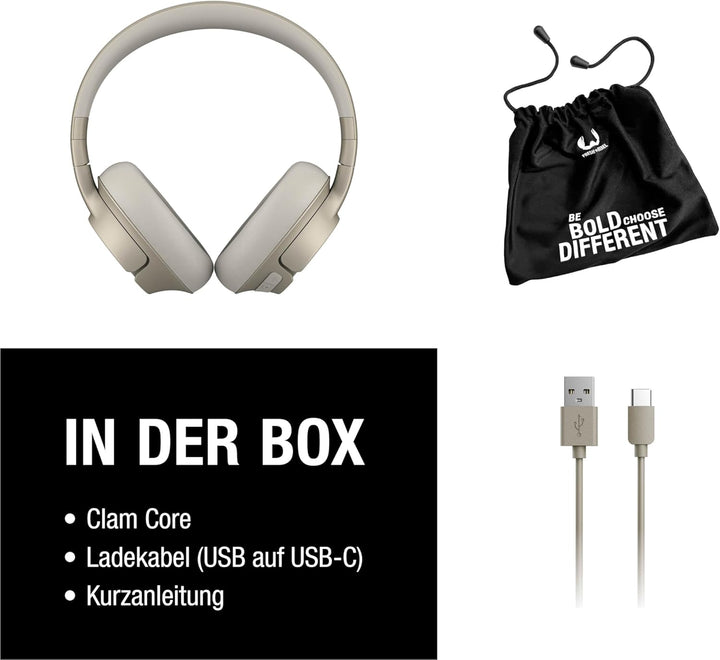 Fresh 'n Rebel Clam Core Bluetooth kopfhörer Over Ear mit ENC-Mikrofon (perfekte Anrufe), Kabellose