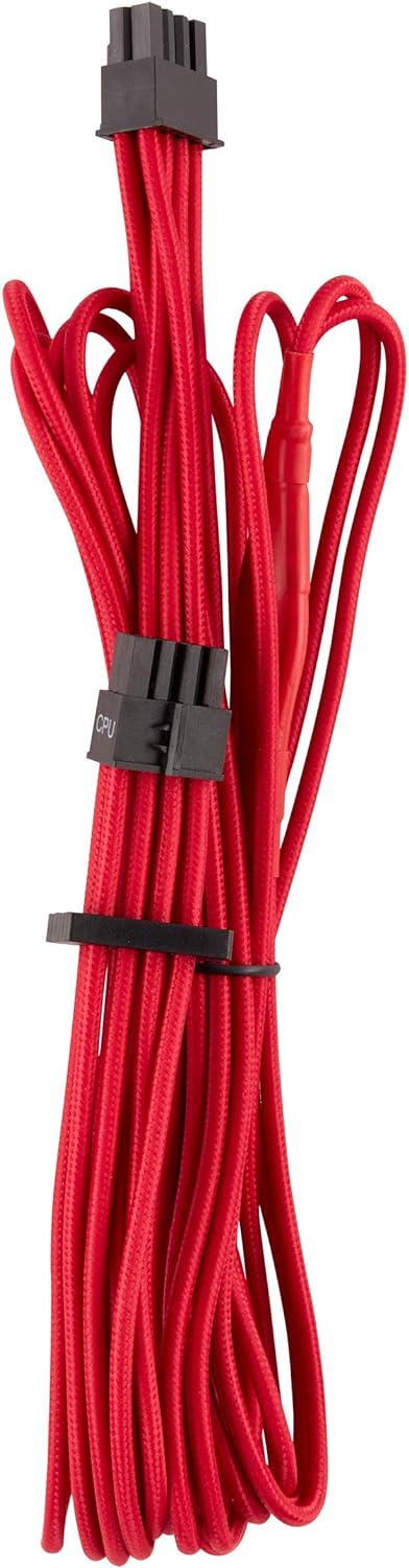 Corsair Premium Sleeved Netzteil Starter-Kabel-Set Typ4 (Generation 4-Serie) Rot Starter-Set Rot, St