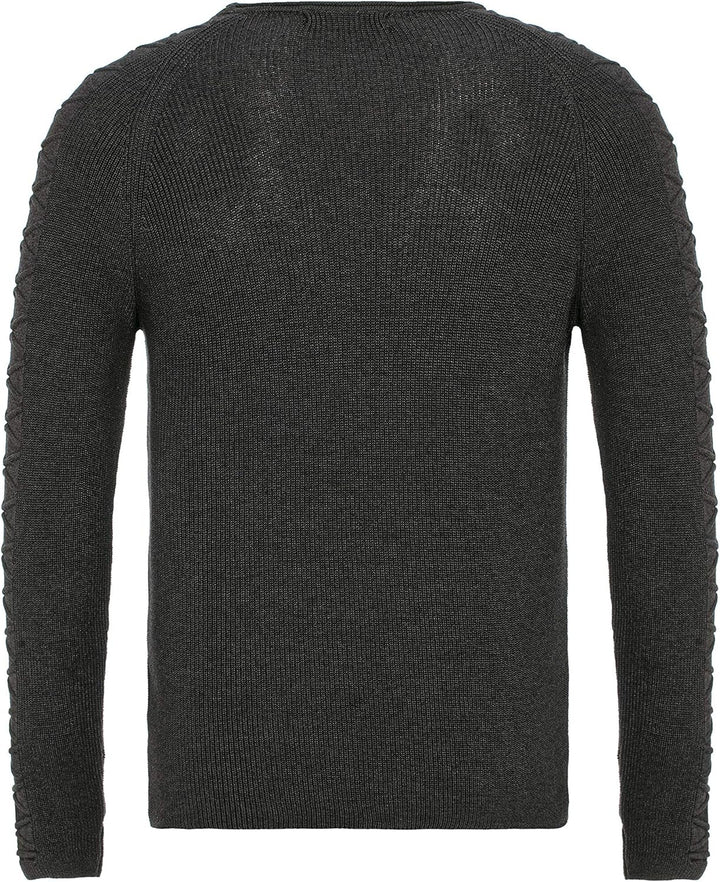Red Bridge Herren Strickpullover Pullover Slim-Fit Cross Lines, Grau
