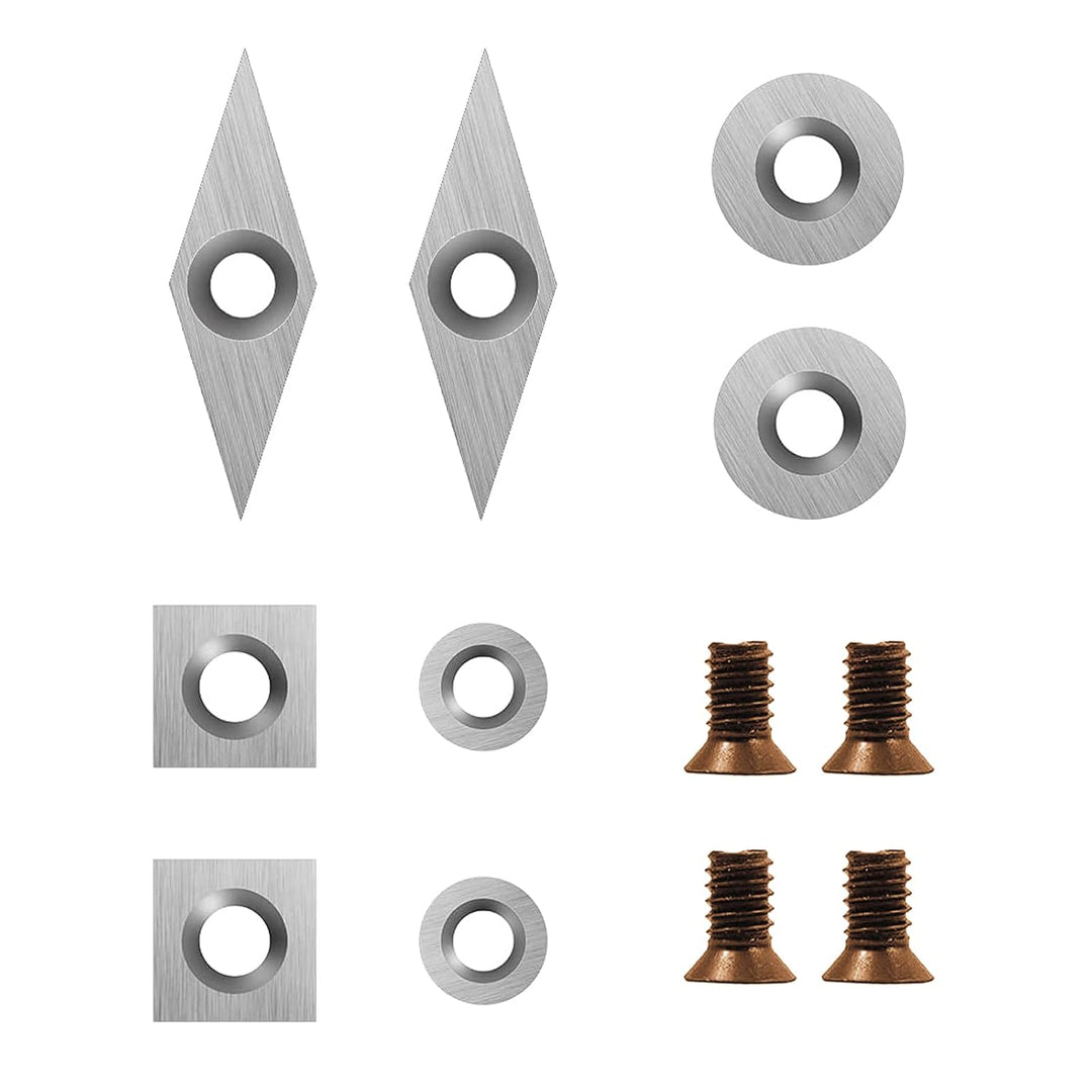DEEFIINE Hartmetall Wendeschneidplatten Set fur DrehmeiBel, 8 Stück CNC Hartmetall Drechselwerkzeuge