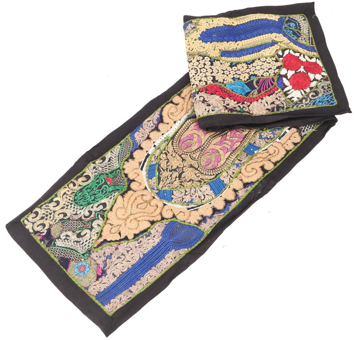 GURU SHOP Orientalischer Tischläufer, Wandbehang, Einzelstück 150x35 cm - Motiv 18, Motiv 18