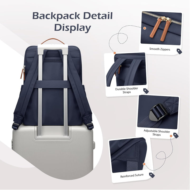 Stilvoller Laptop Rucksack für Damen von Fluggesellschaften zugelassen, Perfekt für die Arbeit das C