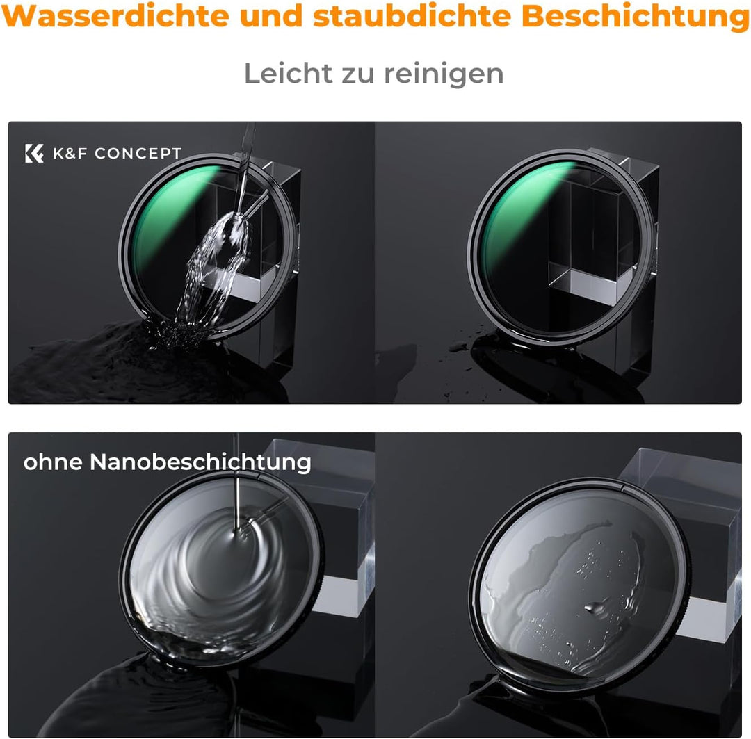 K&amp;F Concept Nano-X Magnetischer ND Filter 67mm Variabler Graufilter ND2-32 (1-5 Stop) Neutral Graufi