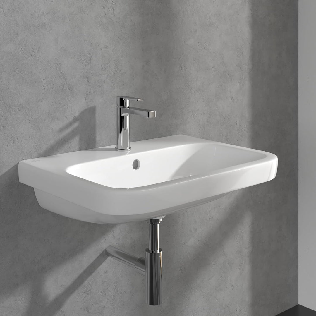 Villeroy & Boch Architectura Waschtischarmatur, Wasserhahn Bad mit Zugstange und Keramikkartusche, W