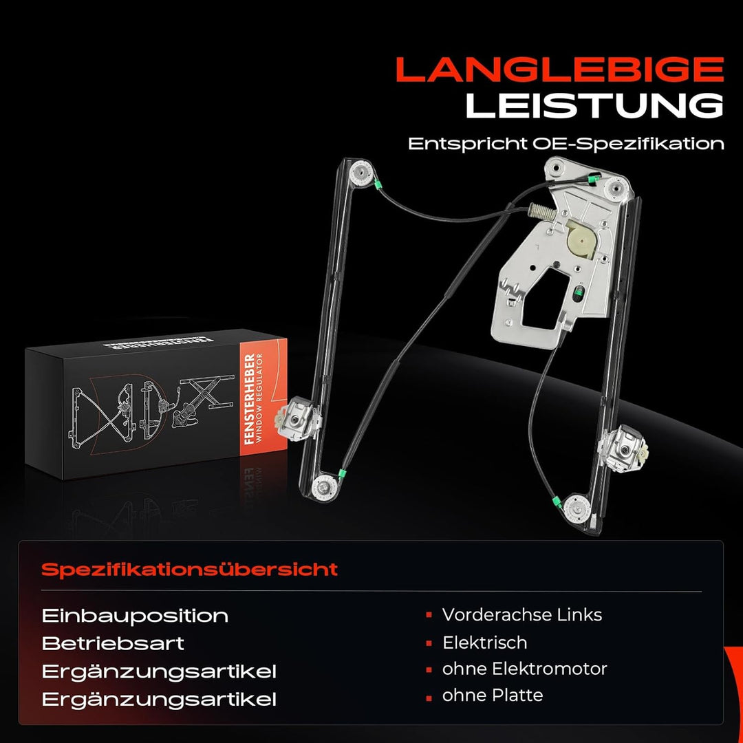 Frankberg Fensterheber Vorne Links Kompatibel mit 5er/5er Touring E39 Kombi Limousine 1995-2004 5133
