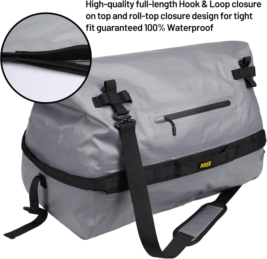 MIER Wasserfeste Reisetasche Duffle Bag mit Rucksackfunktion Rolltop Sporttasche für Seesack, Schwim