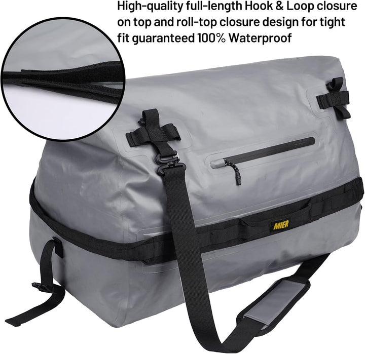 MIER Wasserfeste Reisetasche Duffle Bag mit Rucksackfunktion Rolltop Sporttasche für Seesack, Schwim
