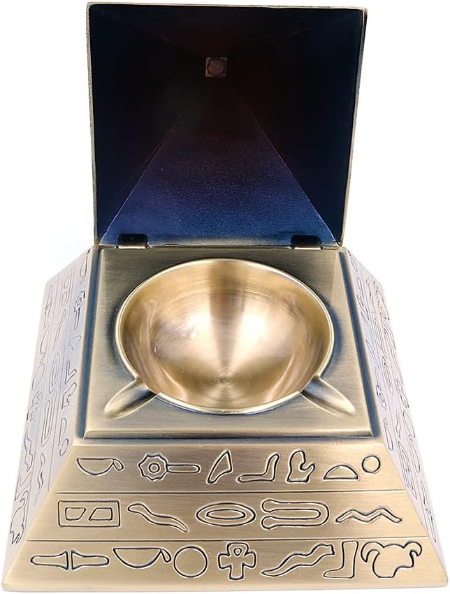 VOANZO Kreative Retro Metall Mit Deckel Aschenbecher Home Hotel Büro Decor Alten Ägypten Skulptur Py