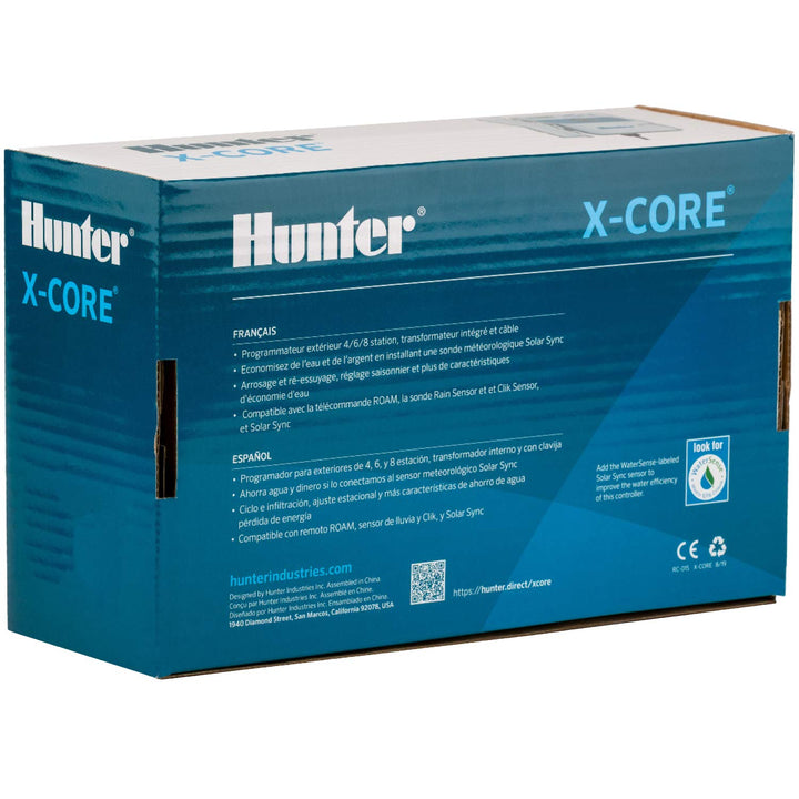Hunter Sprinkler XC600 X-Core 6-Station Bewässerungsregler für den Aussenbereich, klein, grau