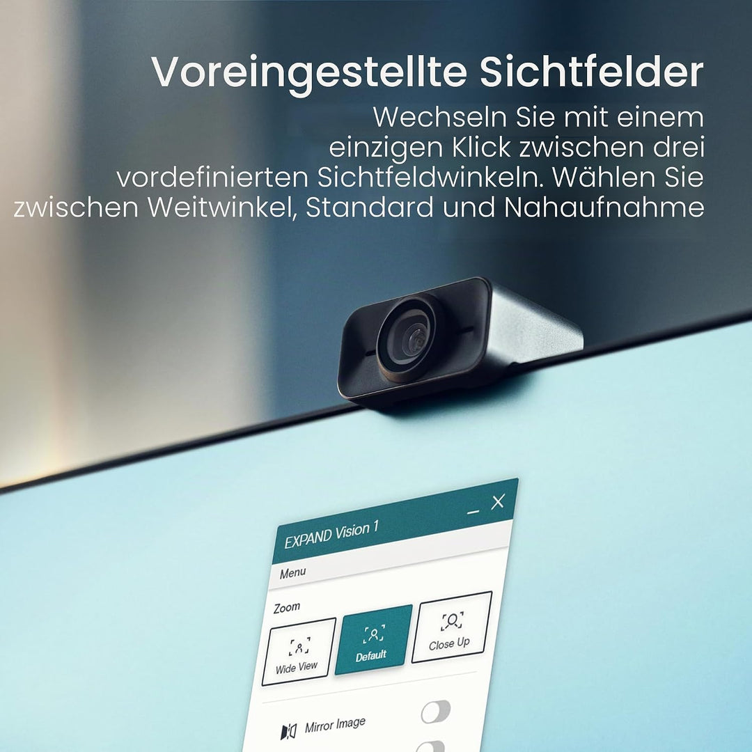 EPOS Expand Vision 1, 4k USB Webcam Microsoft Teams und Zoom Zertifiziert mit Noise Canceling Mikrof